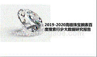 2019-2020高级珠宝腕表百度搜索行业大数据研究报告.pptx