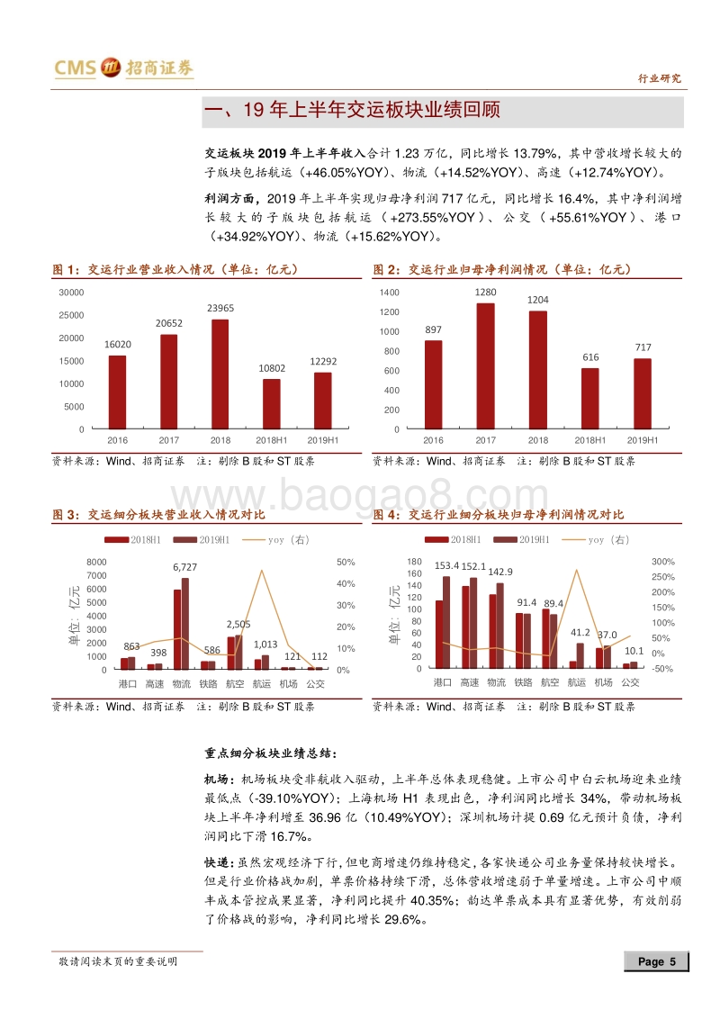 交运物流行业2019年四季度投资策略：既往不恋，勇往直前.pdf_第5页