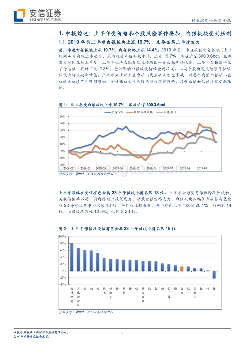 A股白银板块2019年中报综述及下半年前瞻：白银闪光，精选标的.pdf_第5页