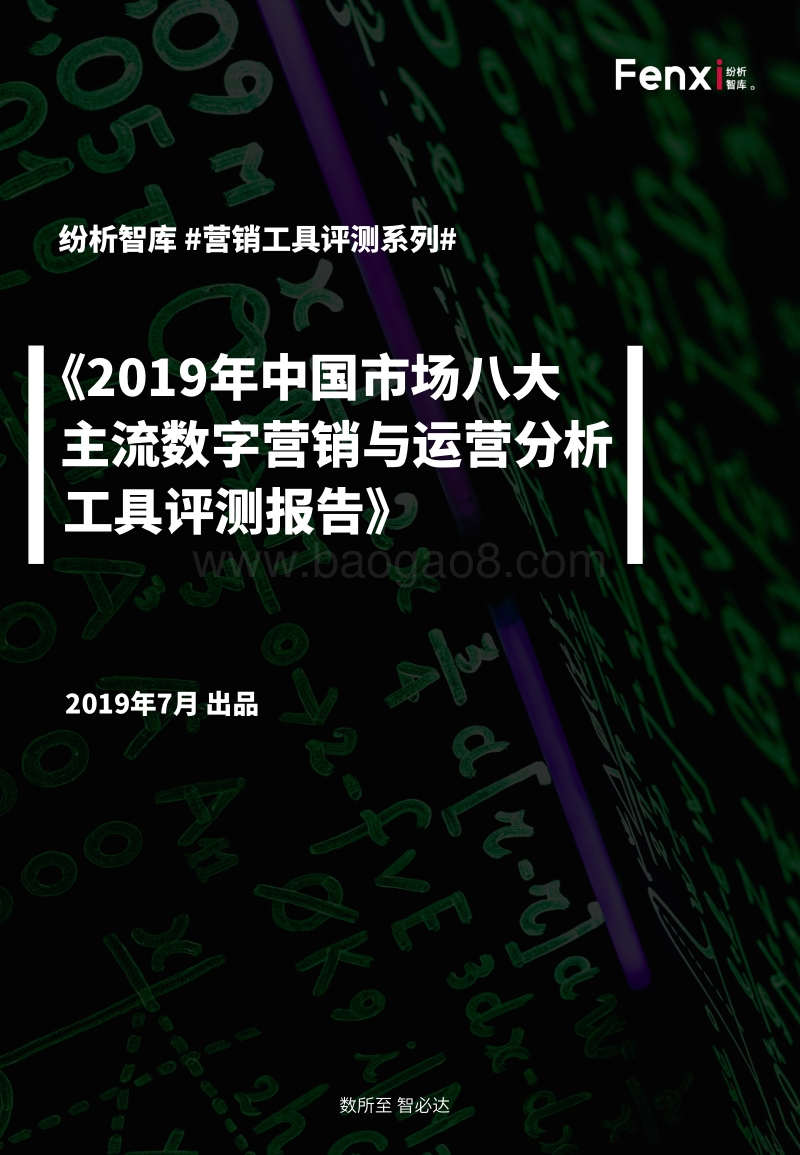 2019年中国市场八大主流数字营销与运营分析工具评测报告.pdf_第1页