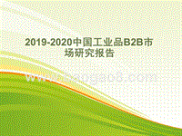 2019-2020中国工业品B2B市场研究报告.pptx