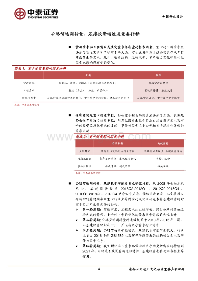 重卡专题研究报告：基建影响几何？.pdf_第4页