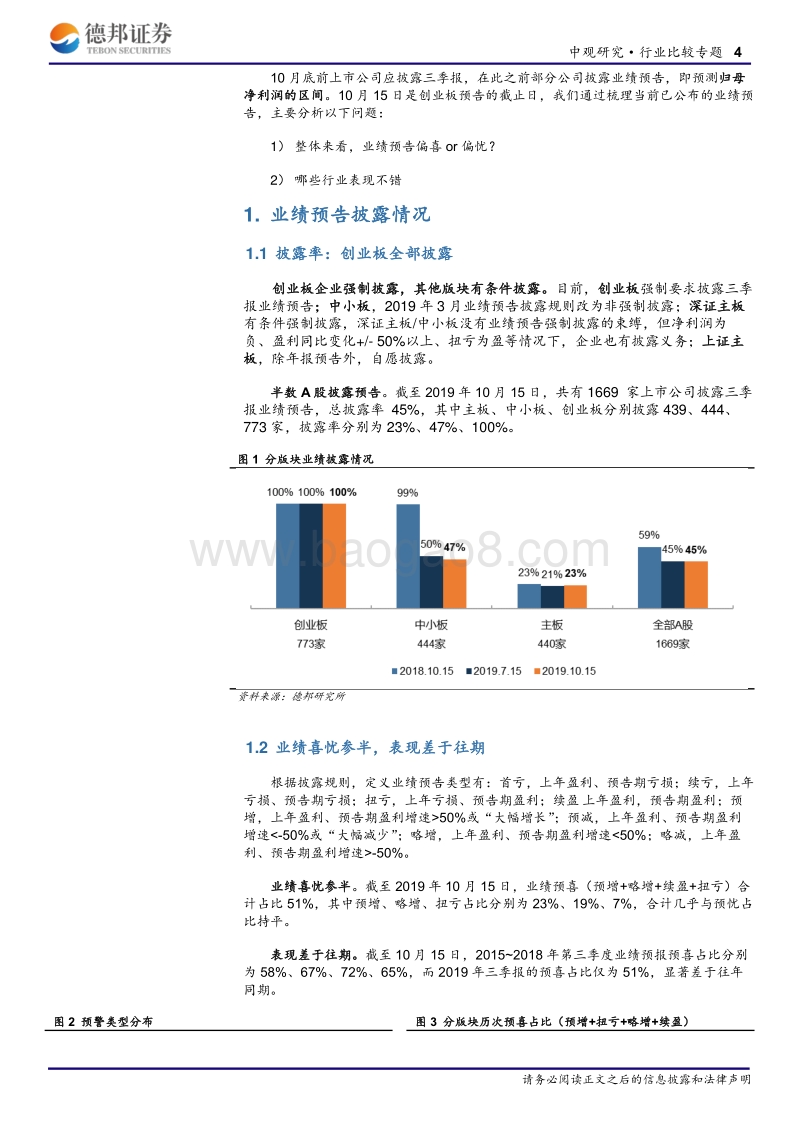 2019年三季报业绩预告解读：暴雷有所修复，整体不宜乐观.pdf_第4页