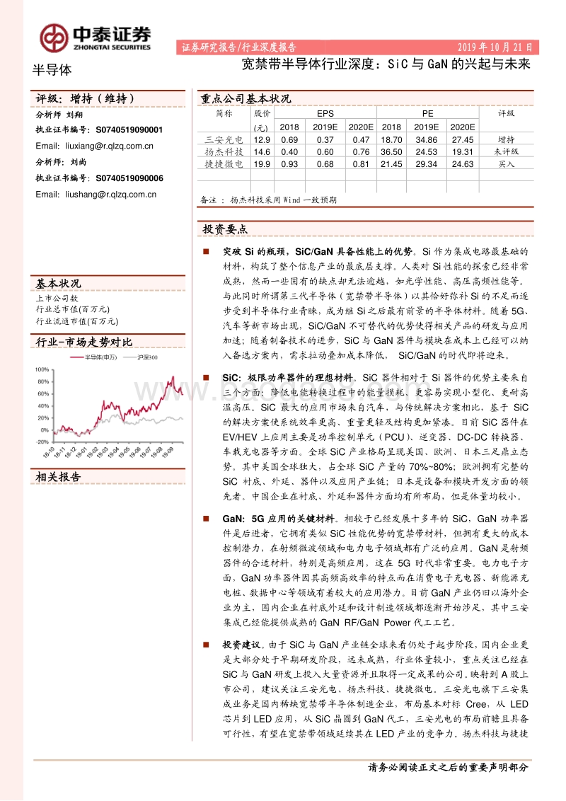 半导体行业深度报告：宽禁带半导体行业深度：SiC与GaN的兴起与未来.pdf_第1页