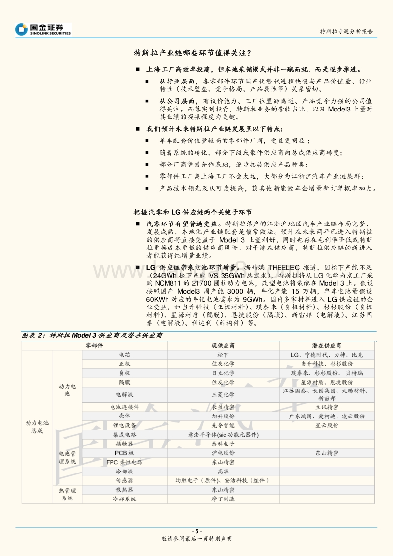 特斯拉专题分析报告：Model3国产化加速，寻求供应链确定性.pdf_第5页