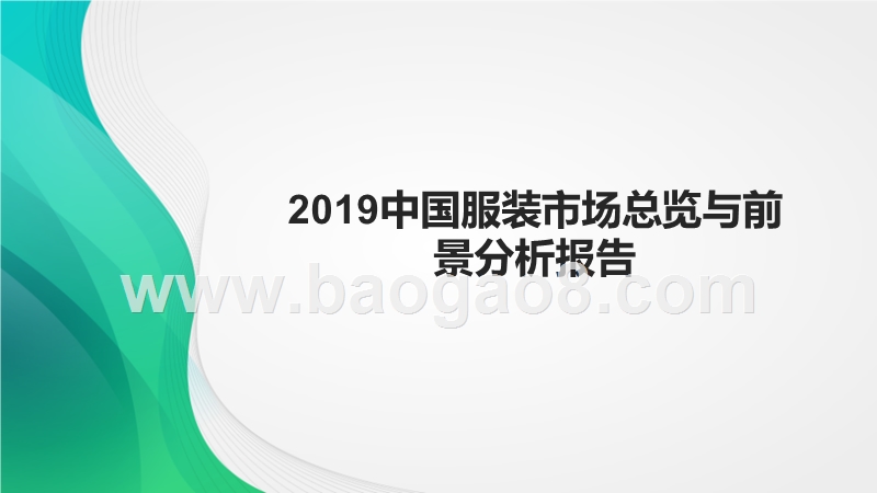 2019中国服装市场总览与前景分析报告.pptx_第1页