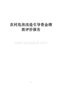 农村危房改造引导资金绩效评价报告.docx