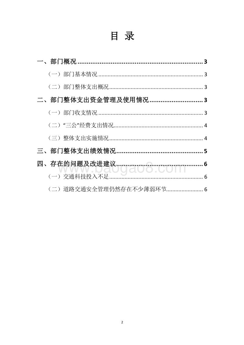 交警支队20XX年度部门整体支出绩效自评报告.docx_第2页