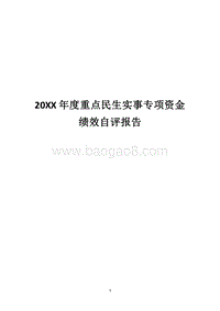 20XX年度重点民生实事专项资金绩效自评报告.docx