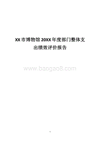 XX市博物馆20XX年度部门整体支出绩效评价报告.docx