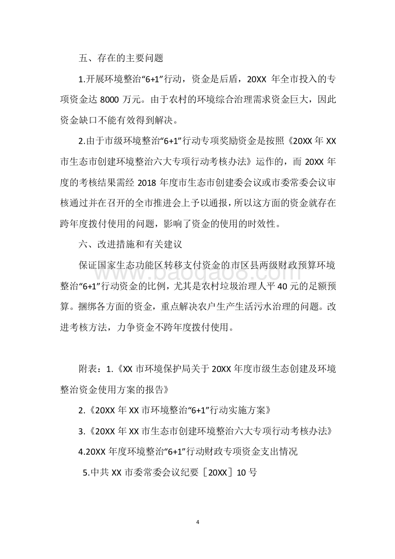 20XX年度环境整治专项资金绩效自评报告.docx_第4页
