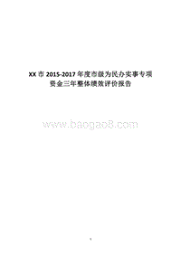 XX市2015-2017年度市级为民办实事专项资金三年整体绩效评价报告.docx