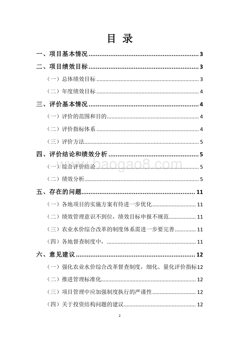 20XX年度水利发展资金（农业水价综合改革资金）绩效评价报告.docx_第2页