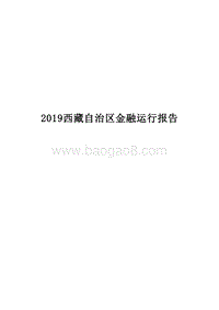 2019西藏自治区金融运行报告.docx