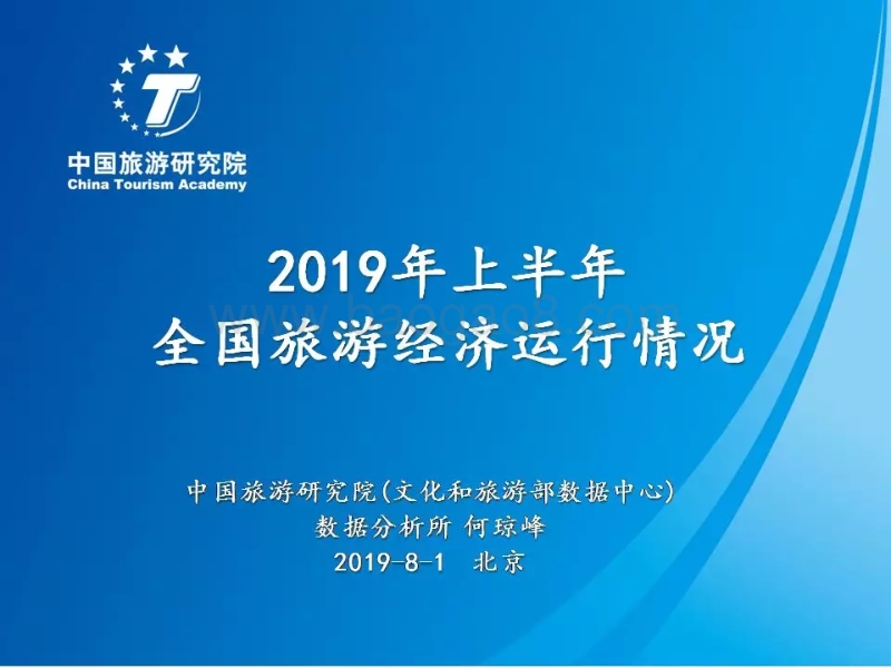 2019年上半年全国旅游经济运行情况.pdf_第1页