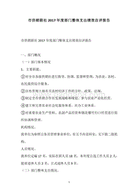 市供销联社2017年度部门整体支出绩效自评报告.docx