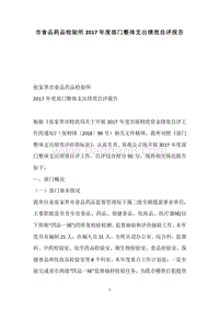 市食品药品检验所2017年度部门整体支出绩效自评报告.docx
