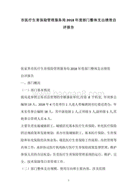市医疗生育保险管理服务局2018年度部门整体支出绩效自评报告.docx