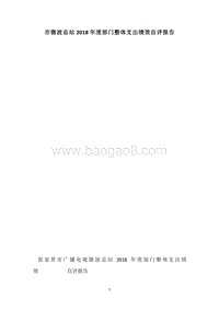 市微波总站2018年度部门整体支出绩效自评报告.docx