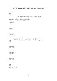 市工商2018年度部门整体支出绩效评价评分表.docx