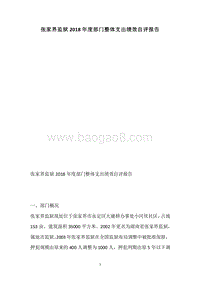 张家界监狱2018年度部门整体支出绩效自评报告.docx