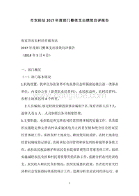 市农经站2017年度部门整体支出绩效自评报告.docx