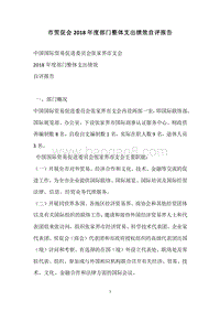 市贸促会2018年度部门整体支出绩效自评报告.docx