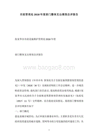 市政管理处2018年度部门整体支出绩效自评报告.docx
