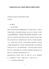 市建设质安处2017年度部门整体支出绩效自评报告.docx