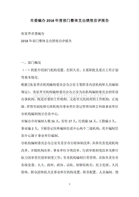 市委编办2018年度部门整体支出绩效自评报告.docx