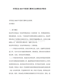 市贸促会2017年度部门整体支出绩效自评报告.docx