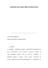 市委组织部2018年度部门整体支出绩效自评报告.docx