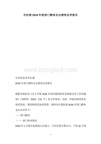 市纪委2018年度部门整体支出绩效自评报告.docx
