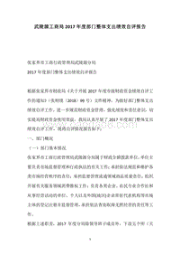 武陵源工商局2017年度部门整体支出绩效自评报告.docx