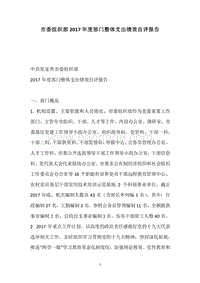 市委组织部2017年度部门整体支出绩效自评报告.docx