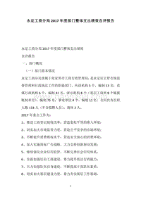 永定工商分局2017年度部门整体支出绩效自评报告.docx