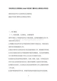 市政府驻北京联络处2018年度部门整体支出绩效自评报告.docx
