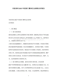 市医保局2017年度部门整体支出绩效自评报告.docx
