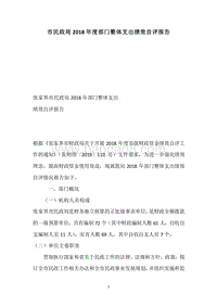 市民政局2018年度部门整体支出绩效自评报告.docx