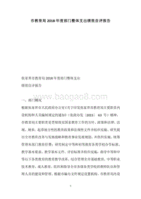 市教育局2018年度部门整体支出绩效自评报告.docx