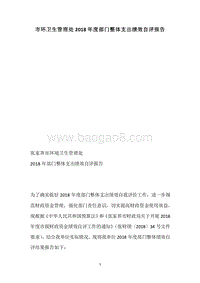 市环卫生管理处2018年度部门整体支出绩效自评报告.docx