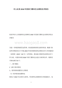 市人社局2018年度部门整体支出绩效自评报告.docx