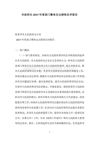 市政府办2017年度部门整体支出绩效自评报告.docx