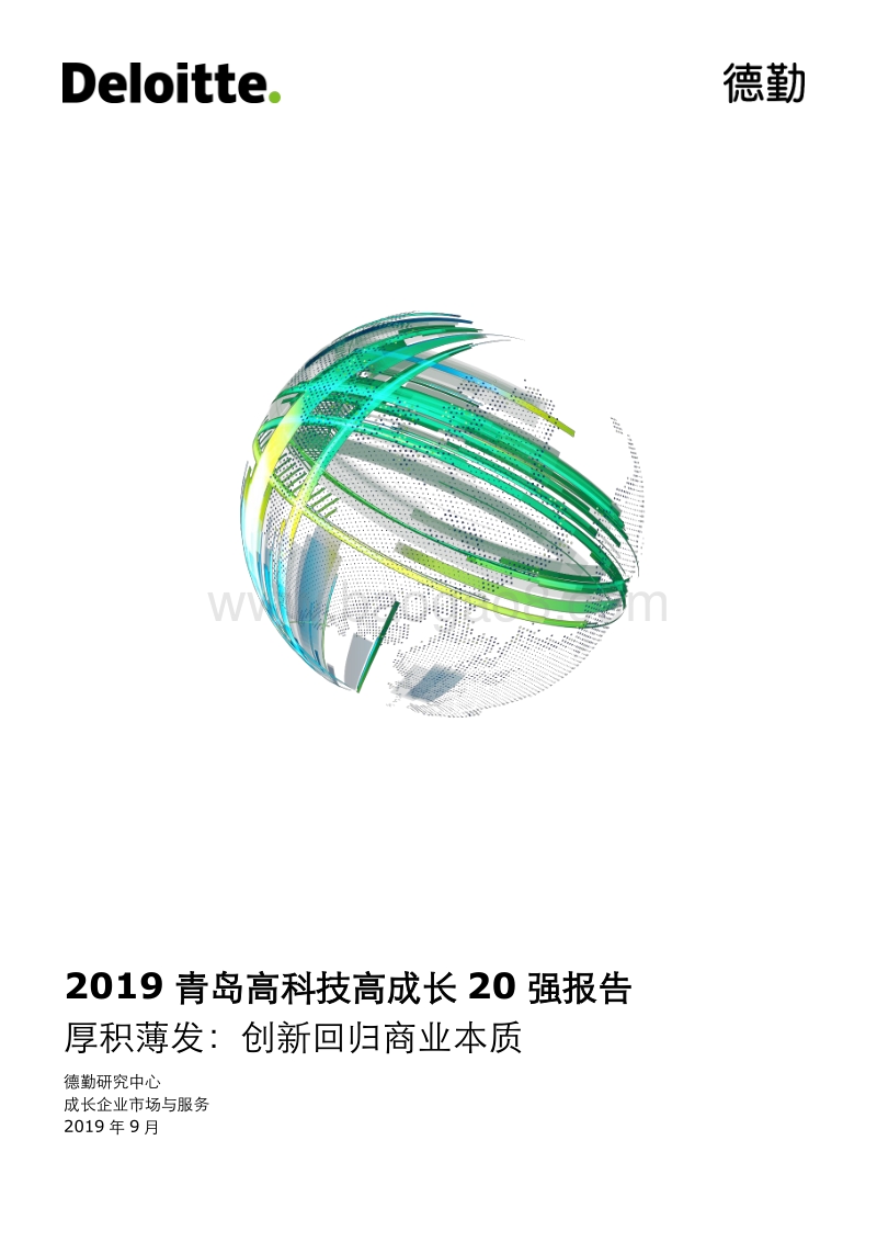 2019青岛高科技高成长20强报告.pdf_第1页