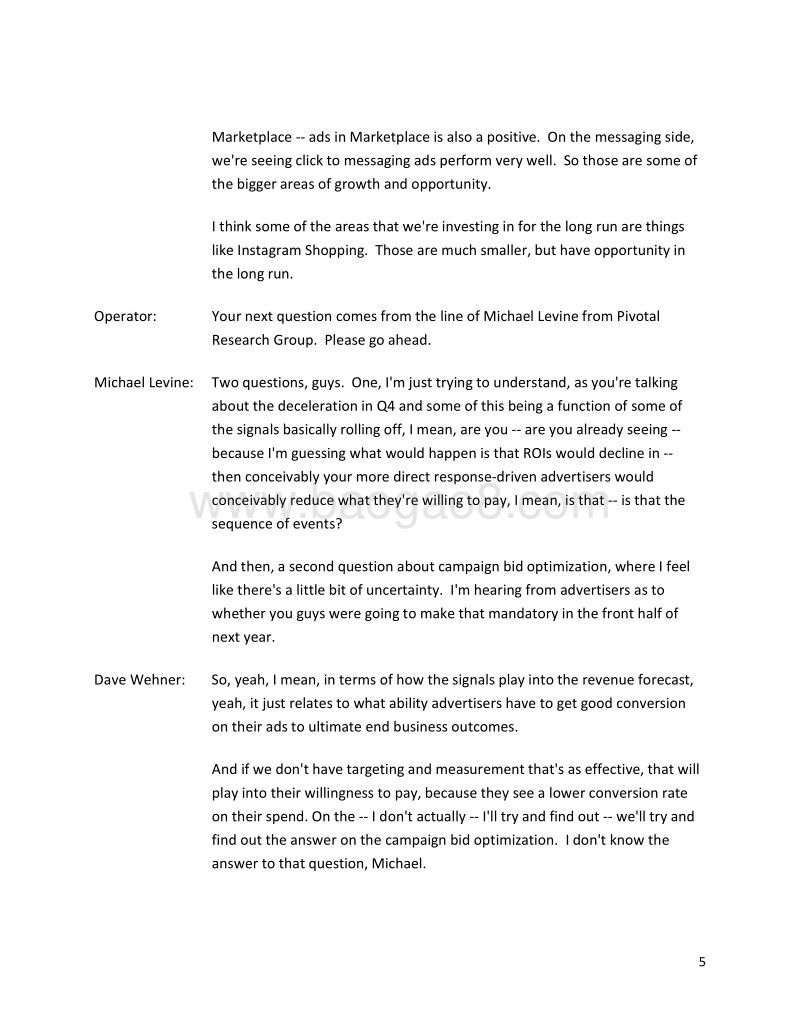 2019年第三季度Facebook财报电话会议.pdf_第5页