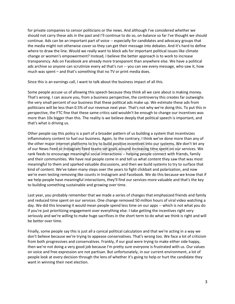 2019年第三季度Facebook财报.pdf_第3页