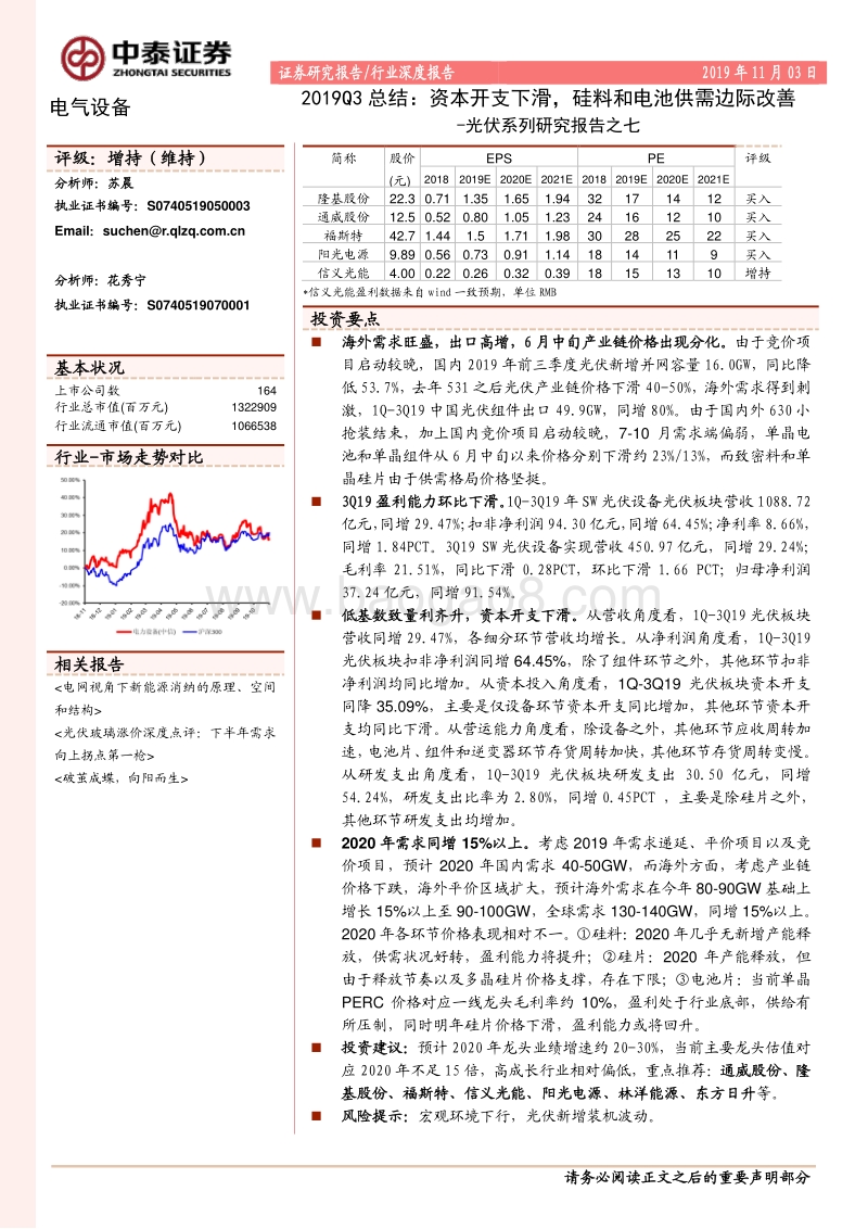 光伏系列研究报告之七：2019Q3总结.pdf_第1页