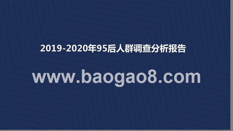 2019-2020年95后人群调查分析报告.pptx_第1页