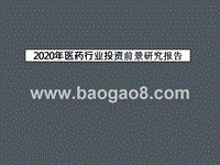 2020年医药行业投资前景研究报告.pptx
