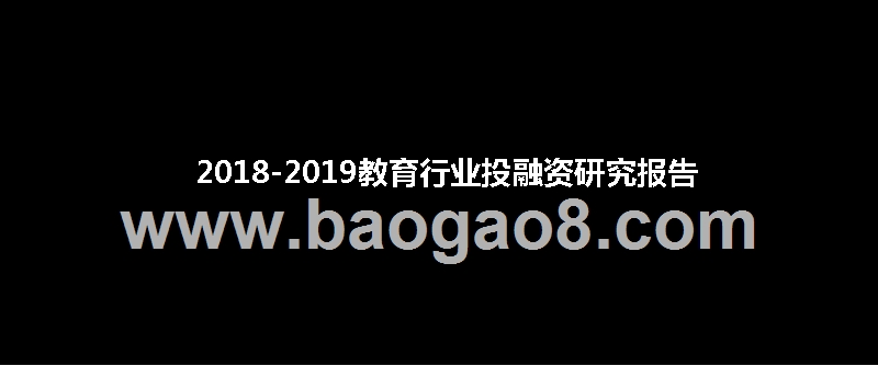 2018-2019教育行业投融资研究报告.pptx_第1页